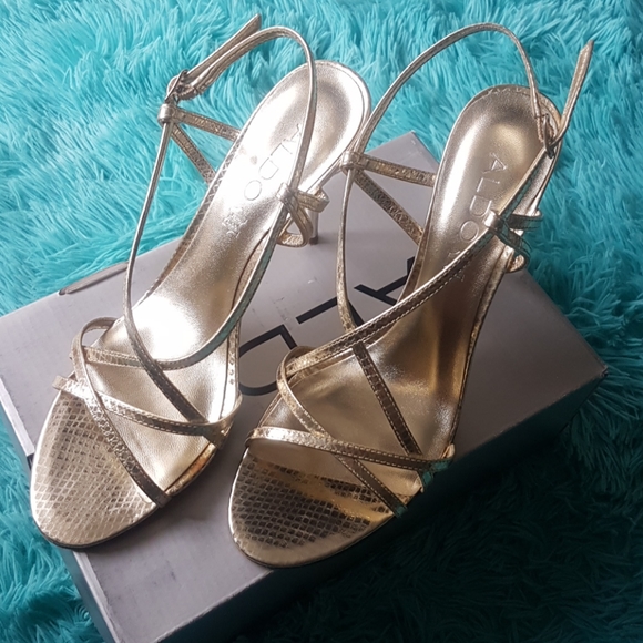 Aldo Shoes - 💰SALE💖GOLD ALDO STRAPPY HEELS💕💖